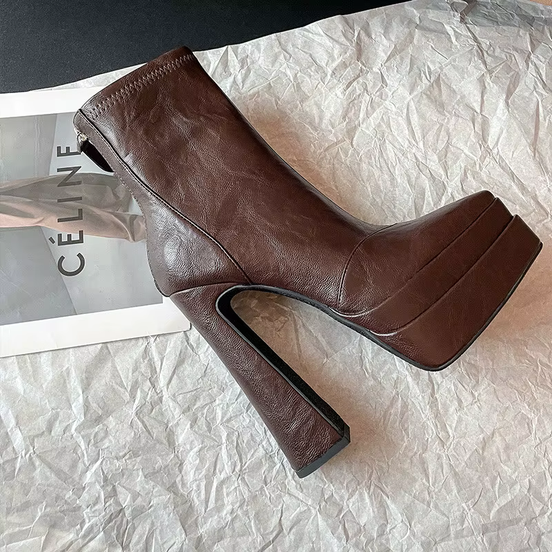 MKKBathroom U-Bottes Courtes en Cuir group pour Femme, Haute Qualité, Optique Jolie tue, Astronomiqu
