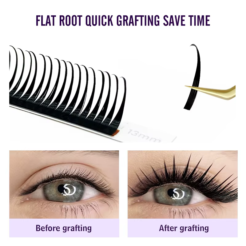 NATUHANA nouveau 0.07mm Extension de cils humides Manga vaporeux Cosplay Type pointes Extensions de 