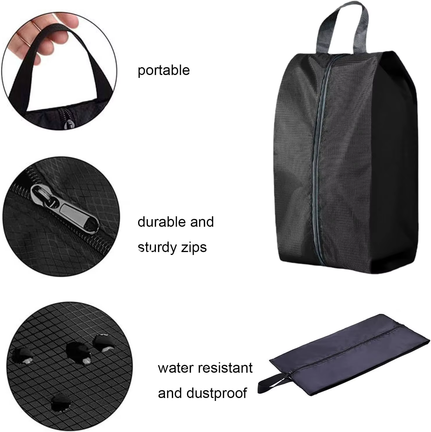 Sac à chaussures étanche Portable 3 tailles, sac de rangement multifonctionnel pliable pour voyage e