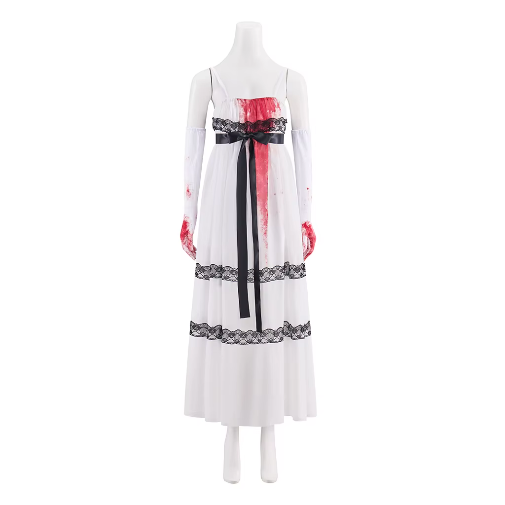 Costume de cosplay Jennifer's Body Jennife, robe blanche avec gants, tenue de fantaisie pour fête d'