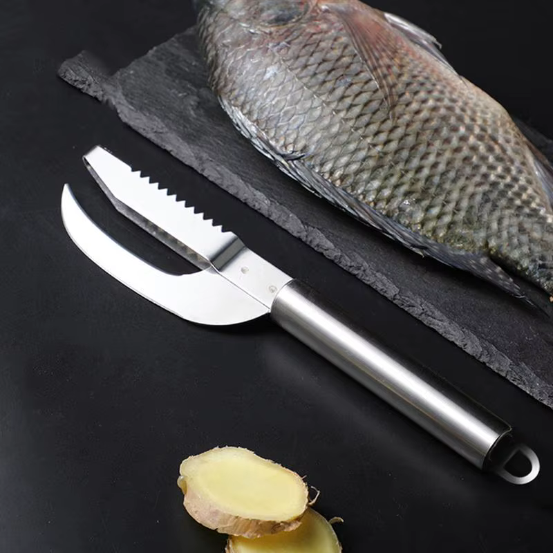 Brosse à peau de poisson 2 en 1, élimine rapide, grattoir à écailles de poisson, outil de raboteuse,