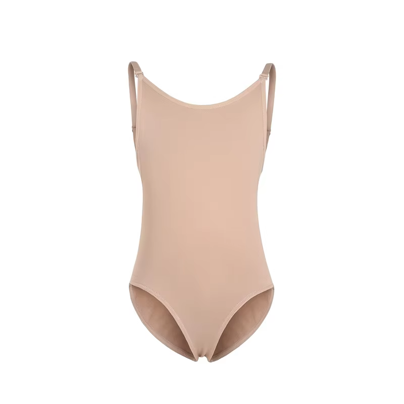 Justaucorps de danse sans manches pour filles, body amincissant, couleur chair, sans couture, Camiso