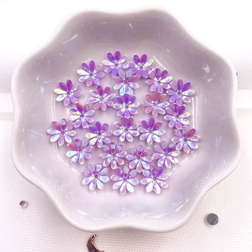 Strass brillant pour Nail Art, 40 pièces, 10mm, fleur 3D, 1 trou, boutons, applications, scrapbookin