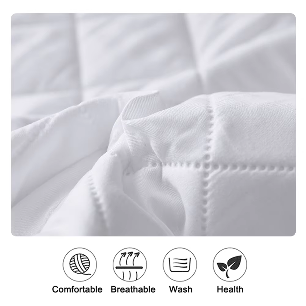 Protège-matelas imperméable gris/blanc, drap-housse de lit simple/double/140/160 multi-taille