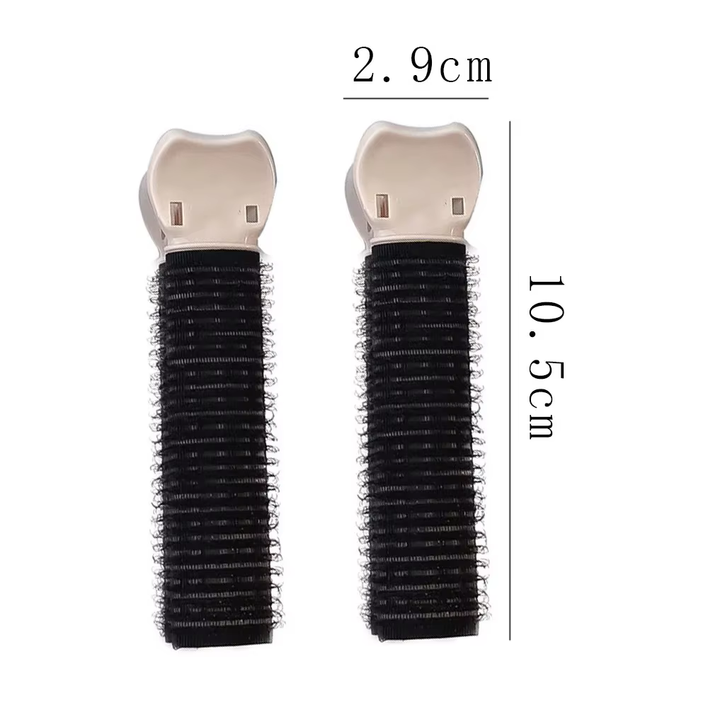 2 pièces frange racine de cheveux pinces à cheveux moelleuses cheveux paresseux haut style curling b