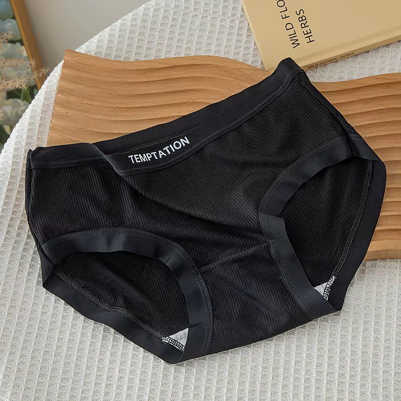 Culotte en coton M-XL pour femmes, culotte sexy en dentelle, slips de lettres de confort pour filles