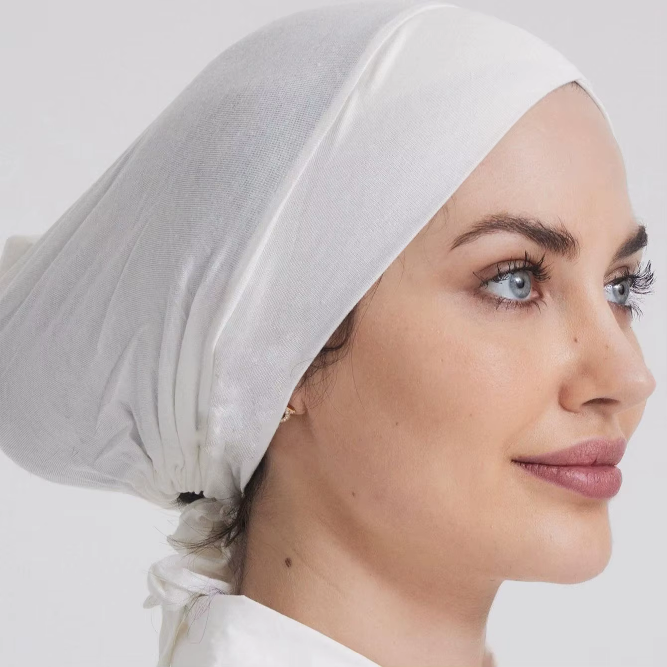 Hijab intérieur croisé en coton pour femmes musulmanes, sous-écharpe, dos réglable, bande intérieure