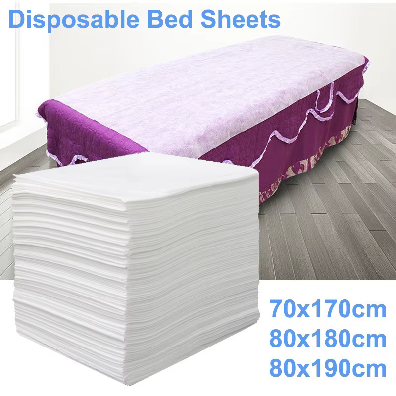 Draps de lit jetables pour Salon de beauté, Spa, fins et épais, SMS, Non tissés, respirants, jetable