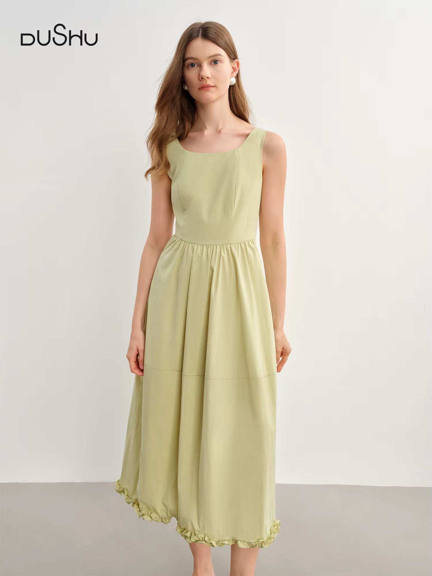 DUSHU 2025 Robe trapèze d'été pour femme améliorant la courbe – Taille profilée et bretelles d'inspi