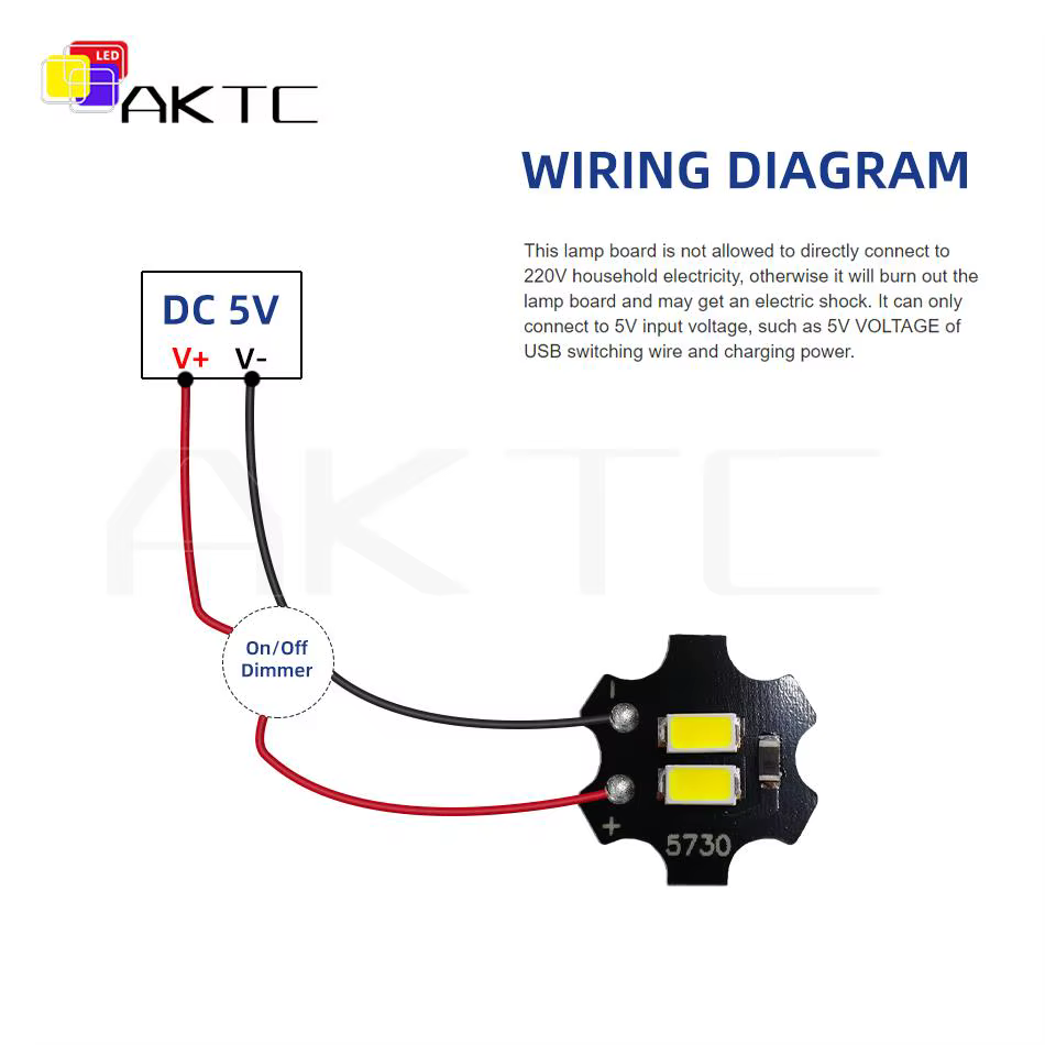 Mini panneau lumineux LED DC 5V 1W SMD5730 3000K chaud/blanc 6000K 20mm, plaque en aluminium, perles