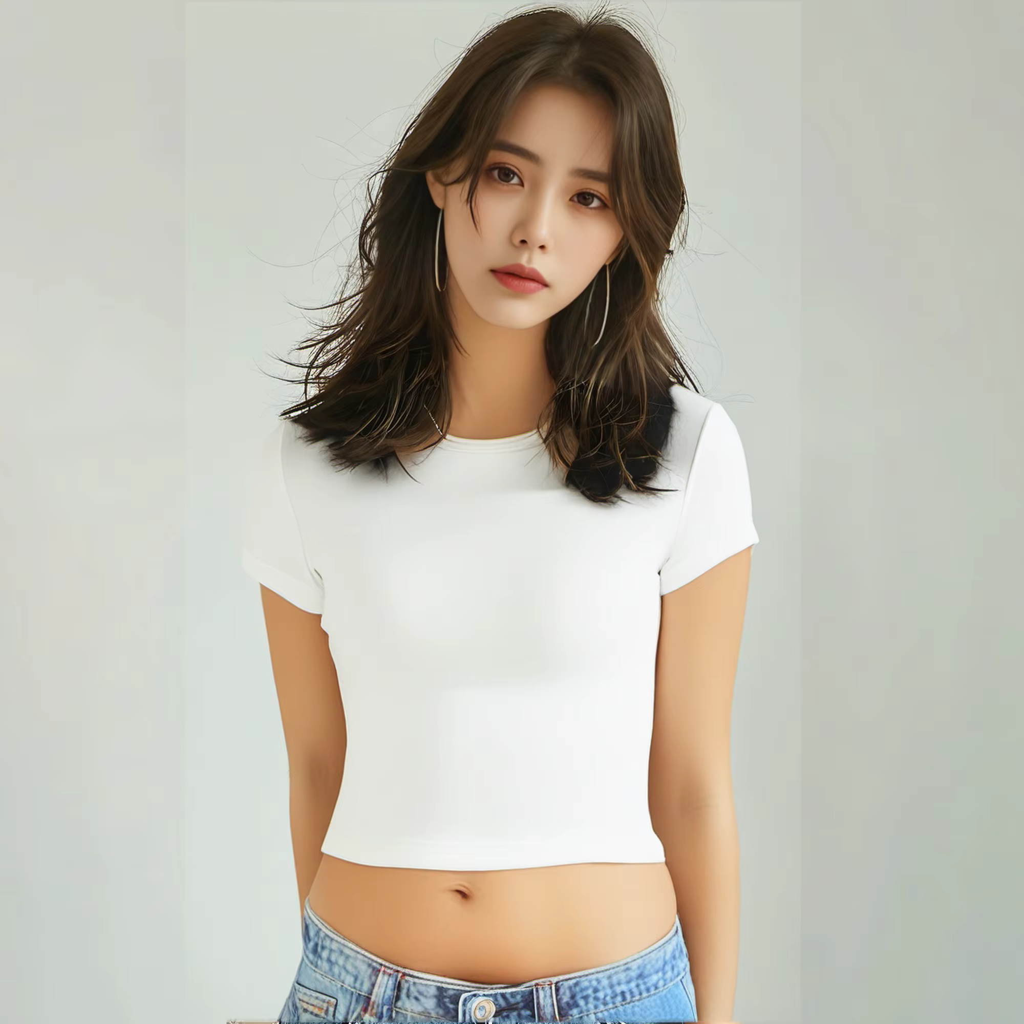 4 pièces couleur unie basique à manches courtes T-shirt ajusté pour les femmes décontracté été minim