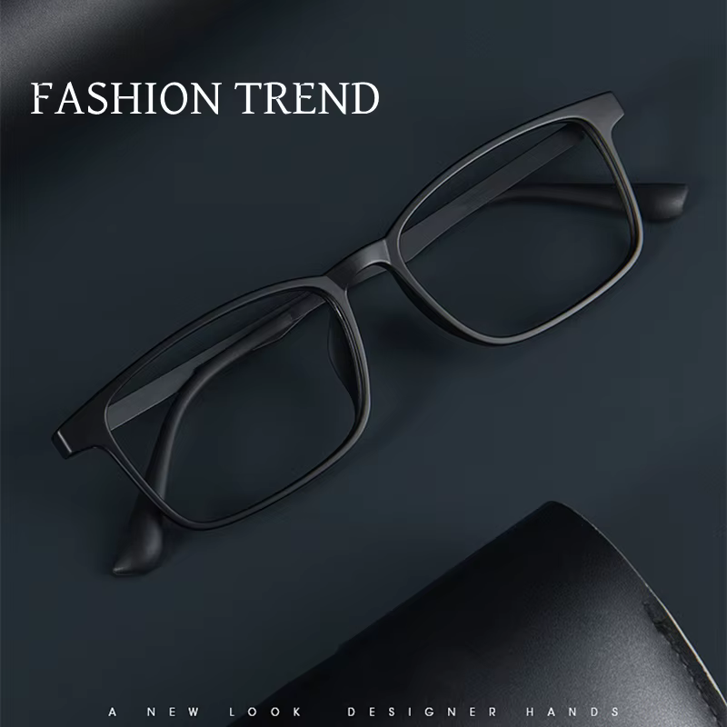 Lunettes d'affaires rétro grand carré TR90 en titane pour hommes, monture de Prescription optique po