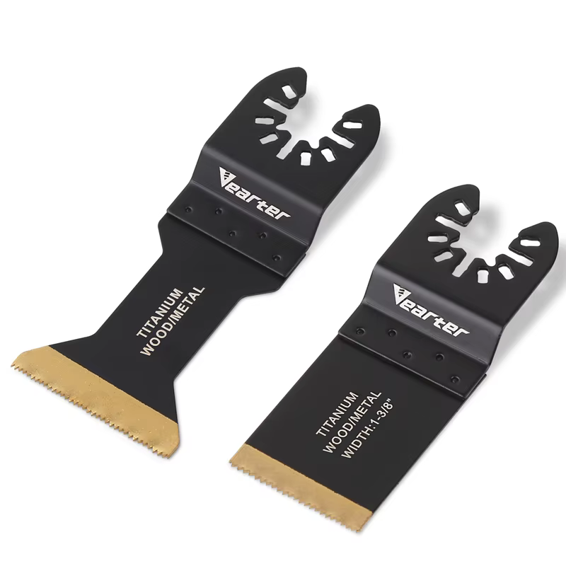 Vearter 2 pièces 34/44mm lame de scie multi-outils oscillante universelle revêtue de titane pour cou