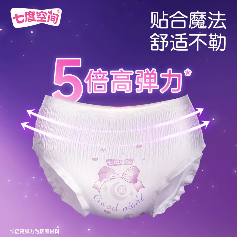 Space7 12 pièces Culottes menstruelles jetables pour femmes, absorption rapide, culottes post-partum
