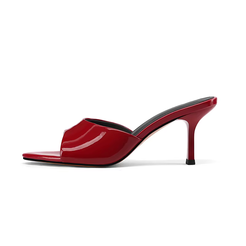 SmallHut Nouvelle Tendance 2026 – Mules d'été en cuir véritable pour femme, sexy, couleur abricot, r