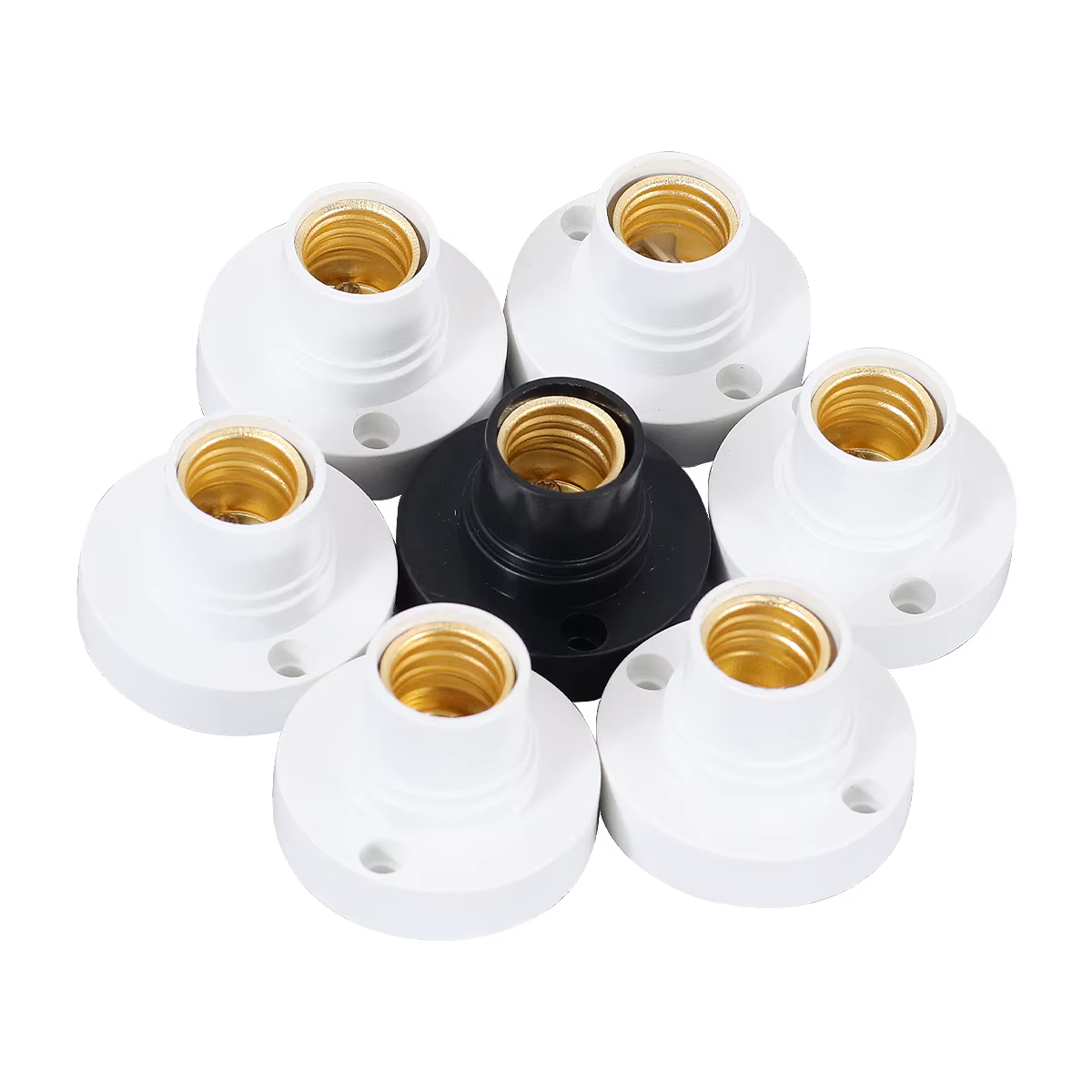 Base en plastique E14 avec trou pour fil, support de douille de lampe à vis, douille de lampe à Base