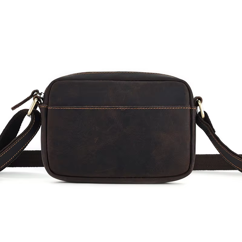 Crazy Horse – sac messager en cuir pour hommes et femmes, sac à bandoulière pour téléphone portable