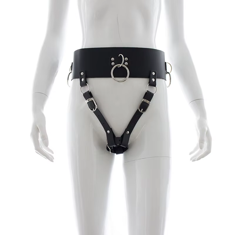 Pantalons de chasteté pour femmes, Lingerie Sexy, culotte, harnais, string en cuir, sous-vêtements B