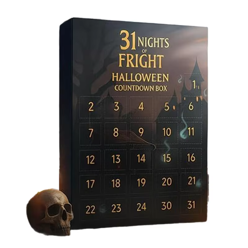 Boîte de compte à rebours d'Halloween 2025 à collectionner d'horreur, calendrier de l'avent de 31 nu