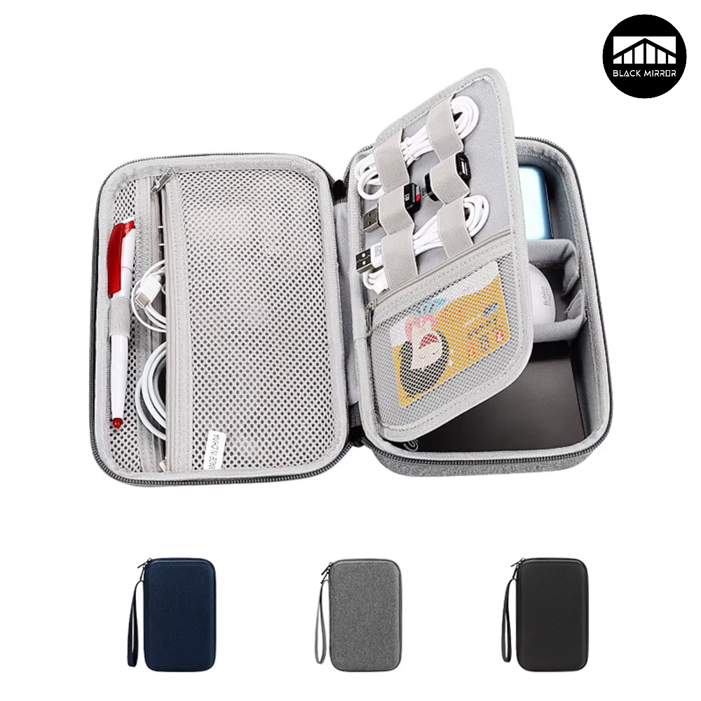 Organisateur d'accessoires électroniques de voyage de grande capacité, sac de rangement Portable pou