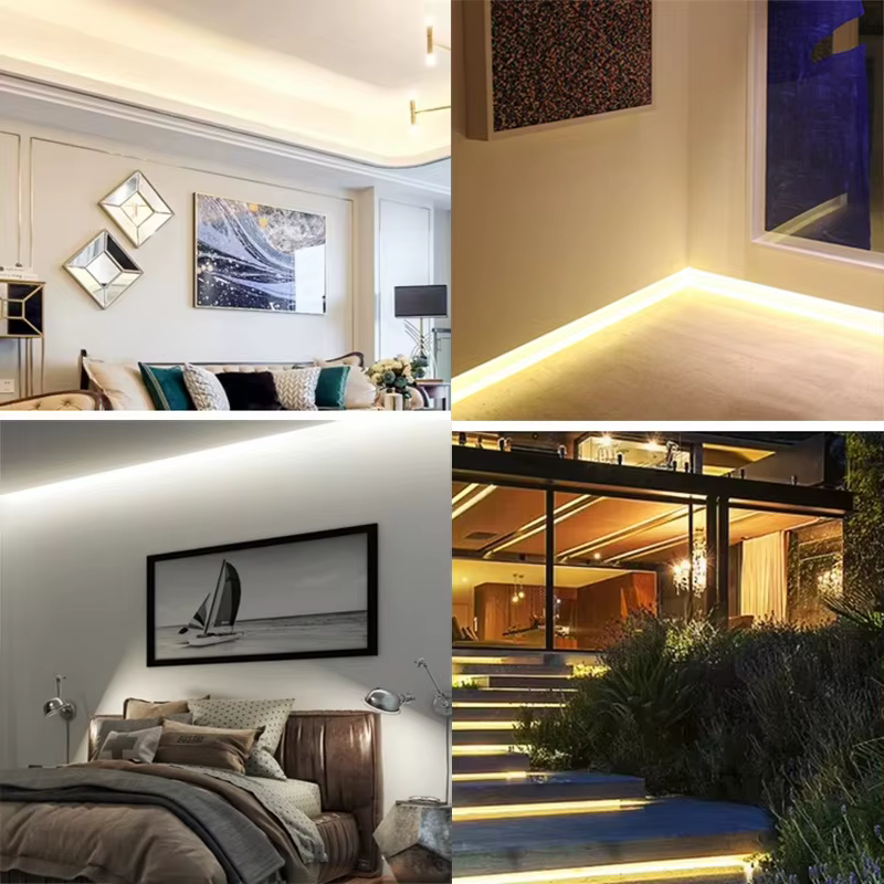 Bande LED COB étanche haute luminosité 220V, avec prise ue, pour chambre à coucher, cuisine, éclaira