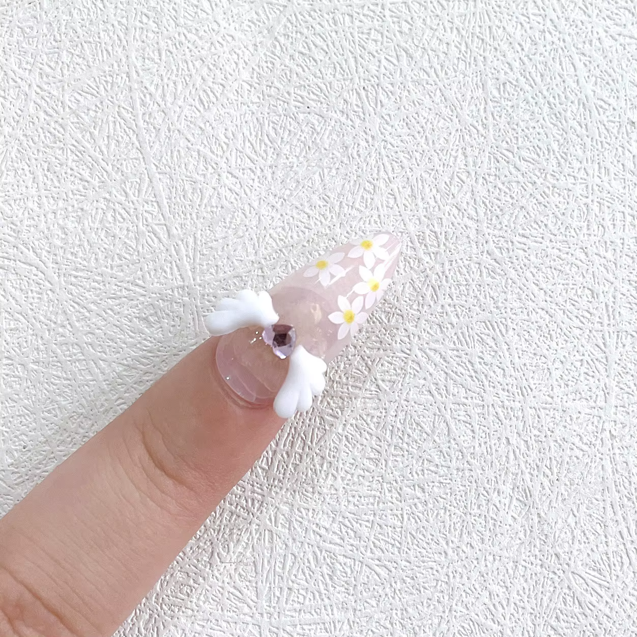 30 pièces blanc 3D acrylique ailes d'ange Nail Art breloques Kawaii accessoires pièces Manciure ongl