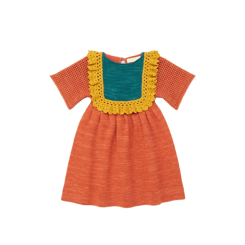 Robe d'été pour enfants, haut de style ferme MP pour filles, ensemble haut de l'industrie lourde, co