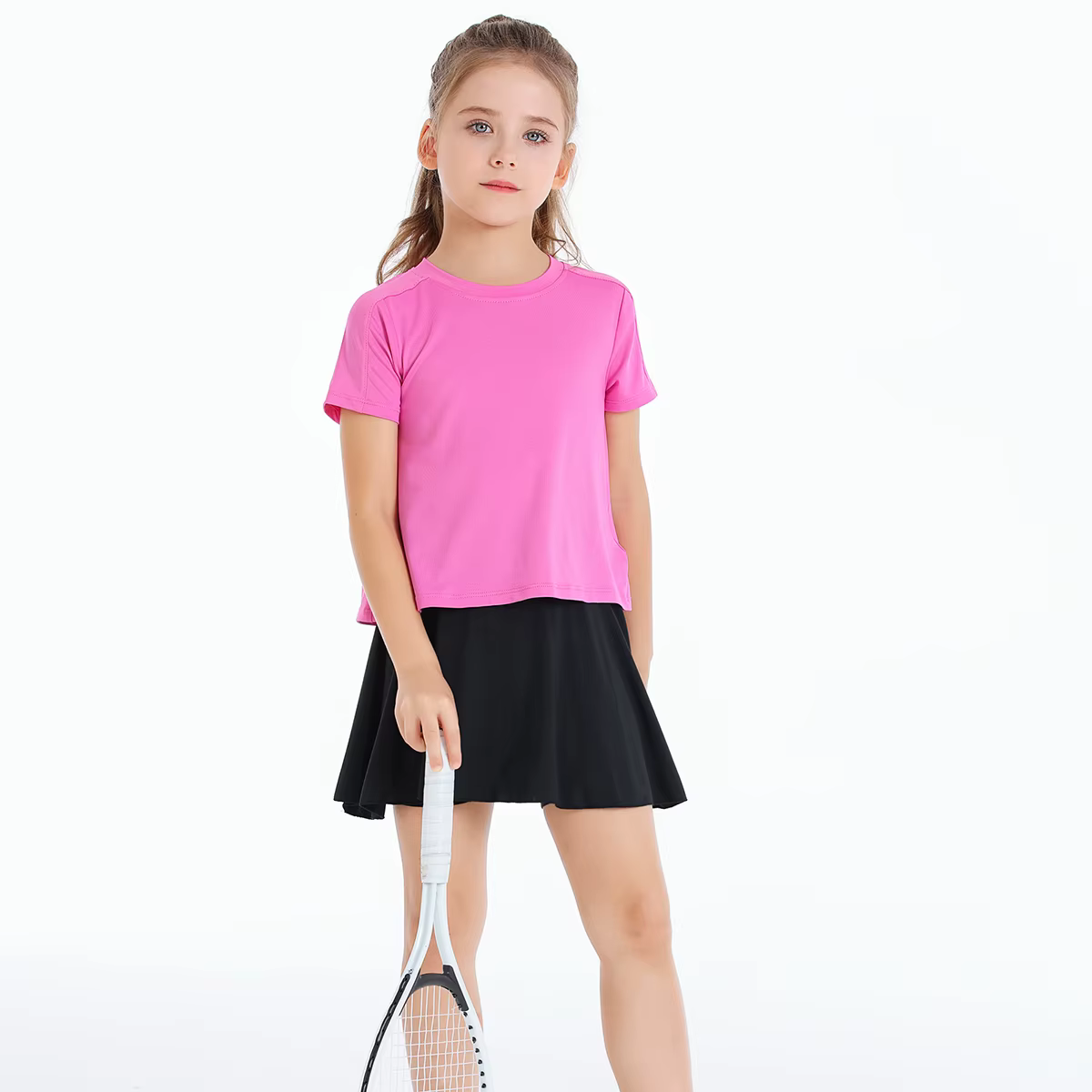 Jupe-Short Sportive pour Tennis avec Poches Latérales et Taille Haute – Tenue Active pour Filles, En