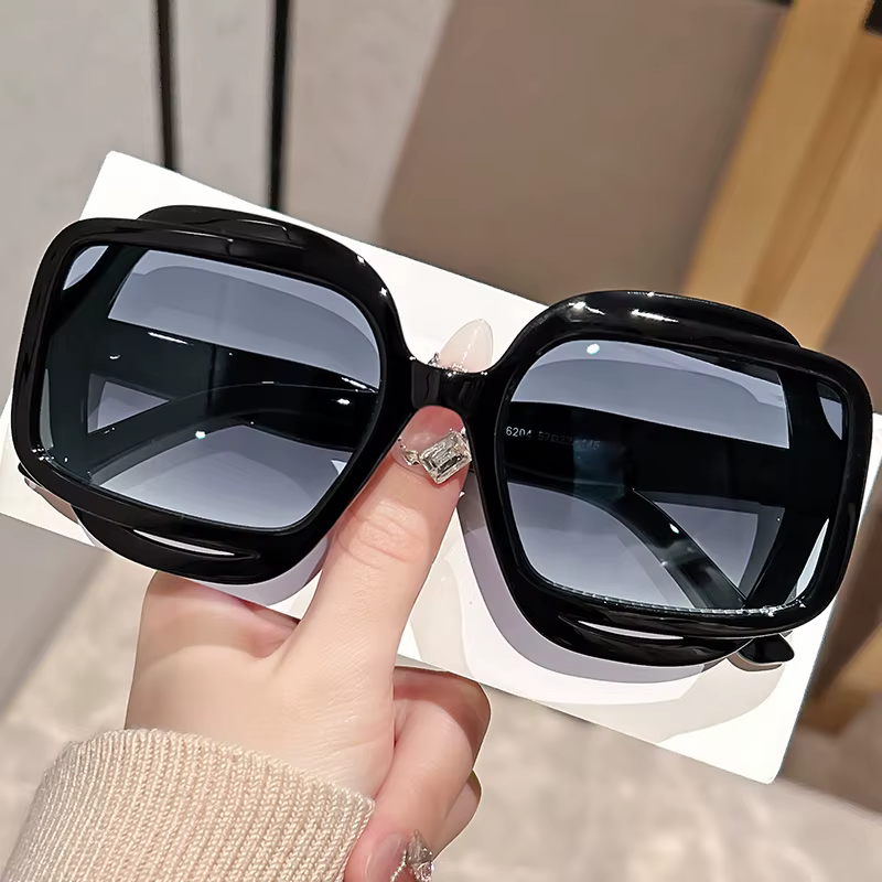 Lunettes de soleil à la mode avec blocage de couleur polygonal pour hommes et femmes, Style rétro Y2