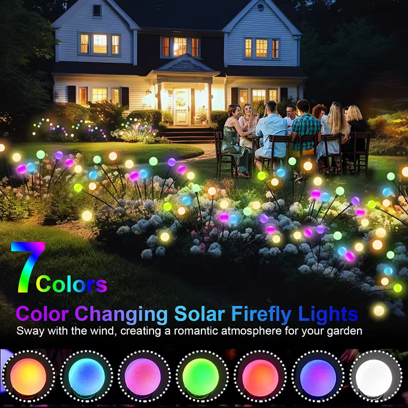 Paquet de 10 lampes de jardin solaires extérieures nouveau Design de feuille amélioré lumières solai