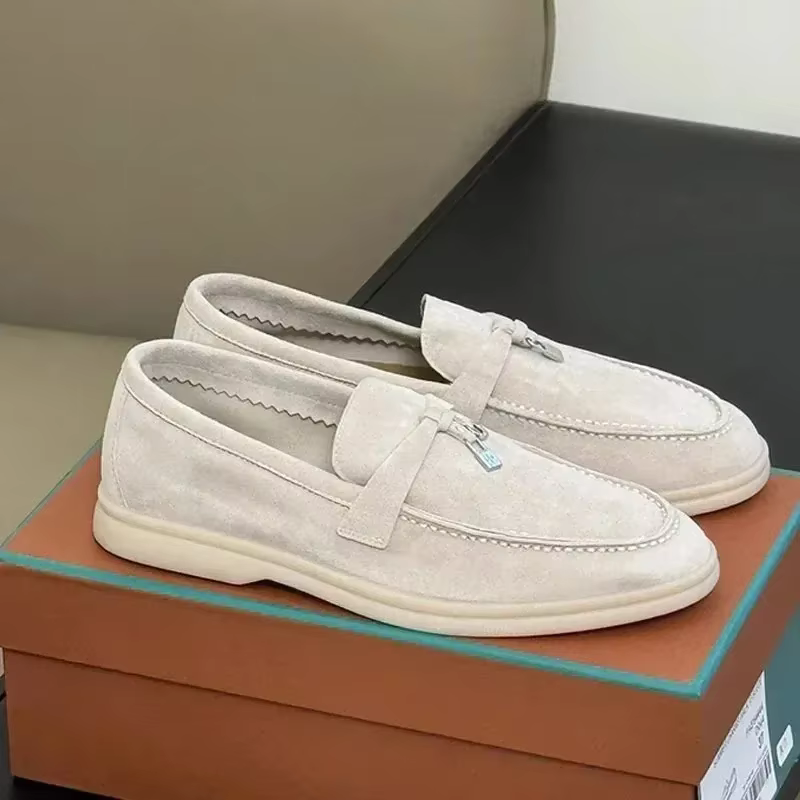 Chaussures décontractées vintage, mocassins à talon plat pour femmes, chaussures plates pour hommes 