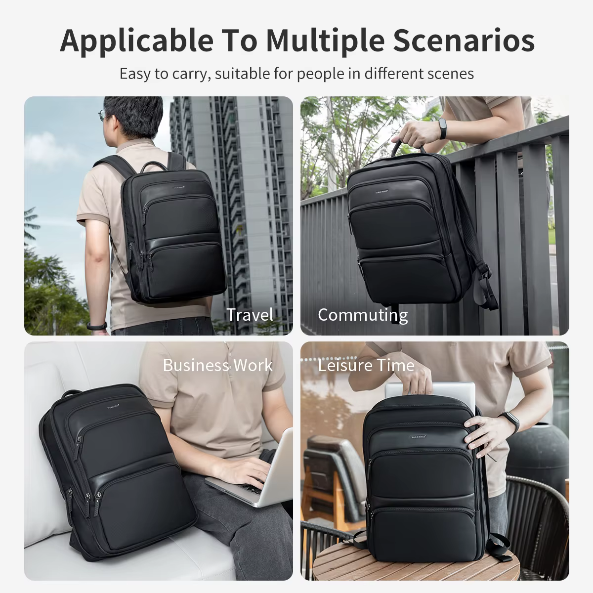 Tigernu sac à dos hommes voyage sac à dos mince sac à dos mâle sac à dos pour ordinateur portable sa