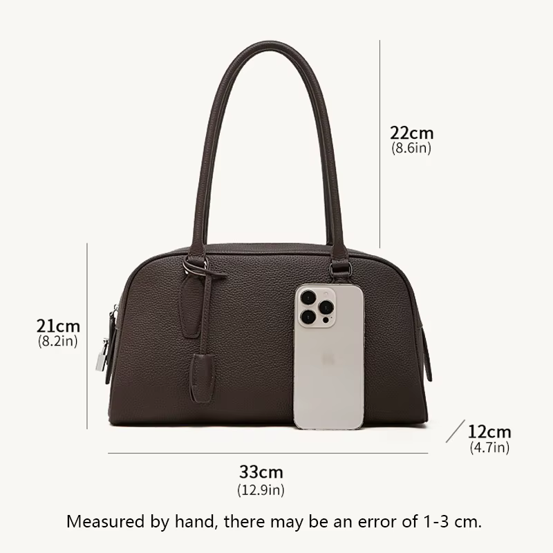 Nouveau Sac Boston 2026 pour Femme en Cuir Véritable de Haute Qualité, avec Poignée Supérieure, Coul