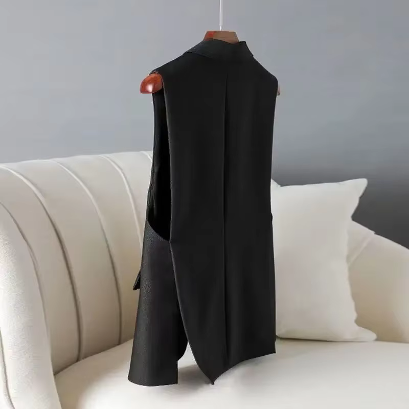 FibrCardigan-Manteau sur mesure pour femme, veste noire imbibée, vêtements de créateurs de luxe, mod
