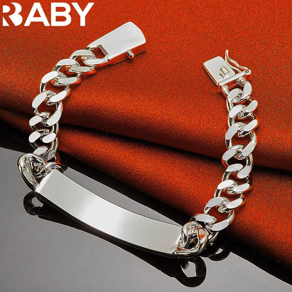 URBABY – Bracelets à chaîne carrée en argent Sterling 925 pour femmes, cadeau d'anniversaire de mari