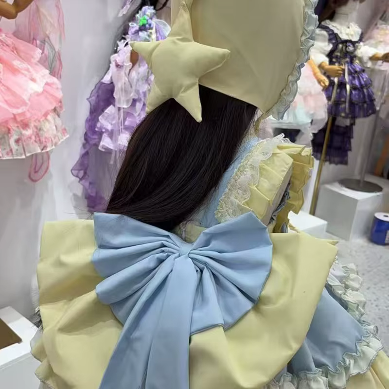 Robe de Soirée Lolita pour Filles Star Man, Robe de Mariage pour Filles de 3 à 10 Ans, Costume de Bo