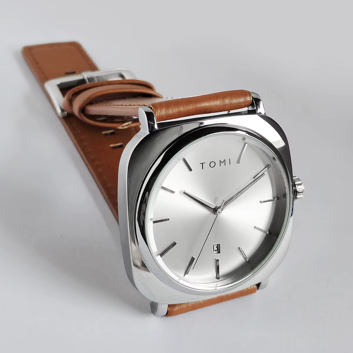 TOMI montre de conception d'affaires de mode pour hommes montre à petit disque carré de haute qualit