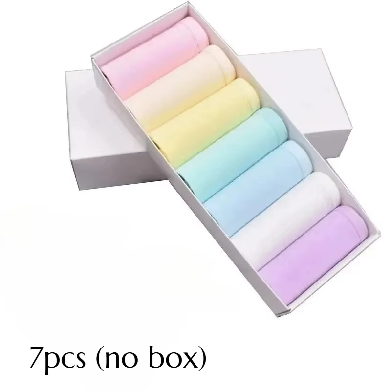 Lot de 7 culottes en coton pour femmes, slips solides doux et respirants, sous-vêtements de tous les