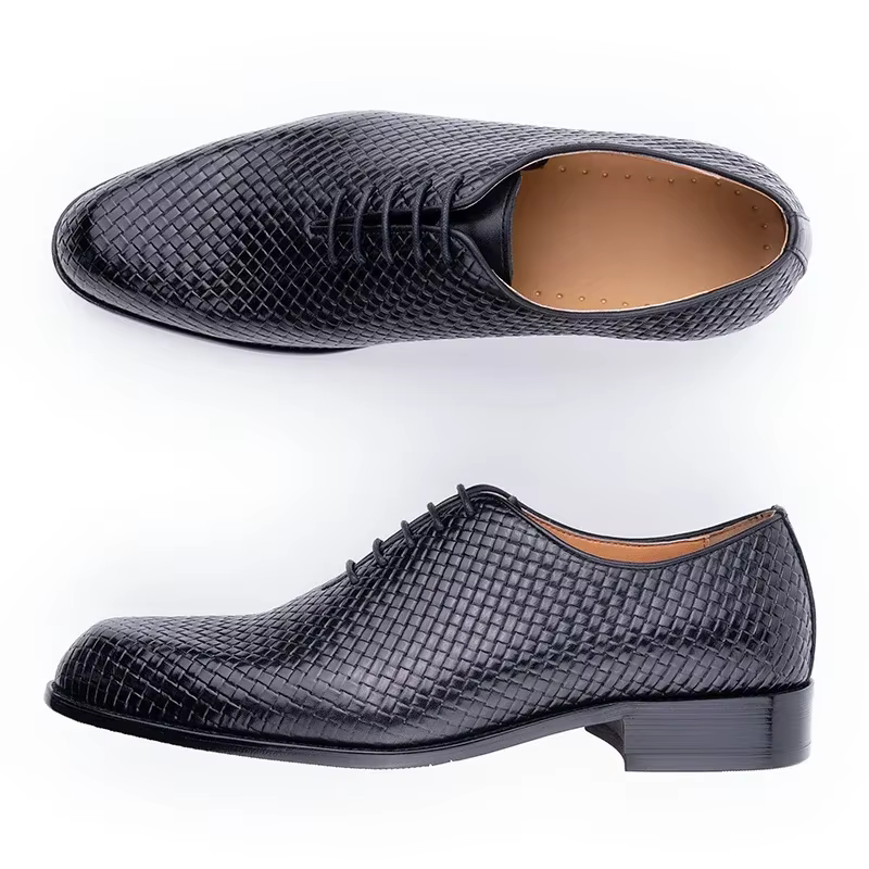 Chaussures Oxford en cuir véritable pour hommes, chaussures de bureau d'affaires décontractées, conf