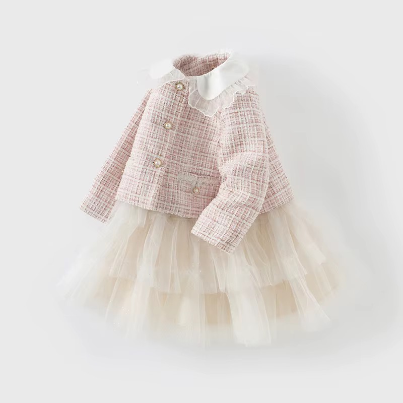 MACCLIFEN-Ensemble de robe de princesse deux pièces pour filles, décontracté, doux, mignon, charme, 