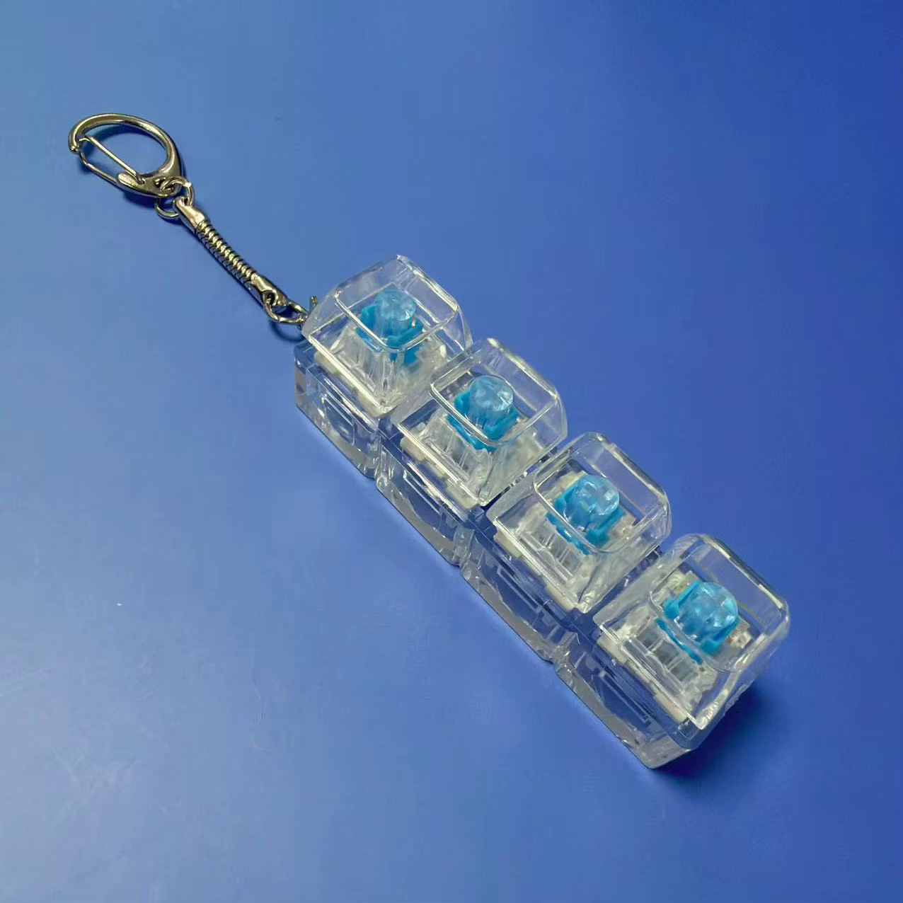 Jouets anti-stress pour clavier, capuchons de touches en cristal LED, porte-clés, gadget pour les do
