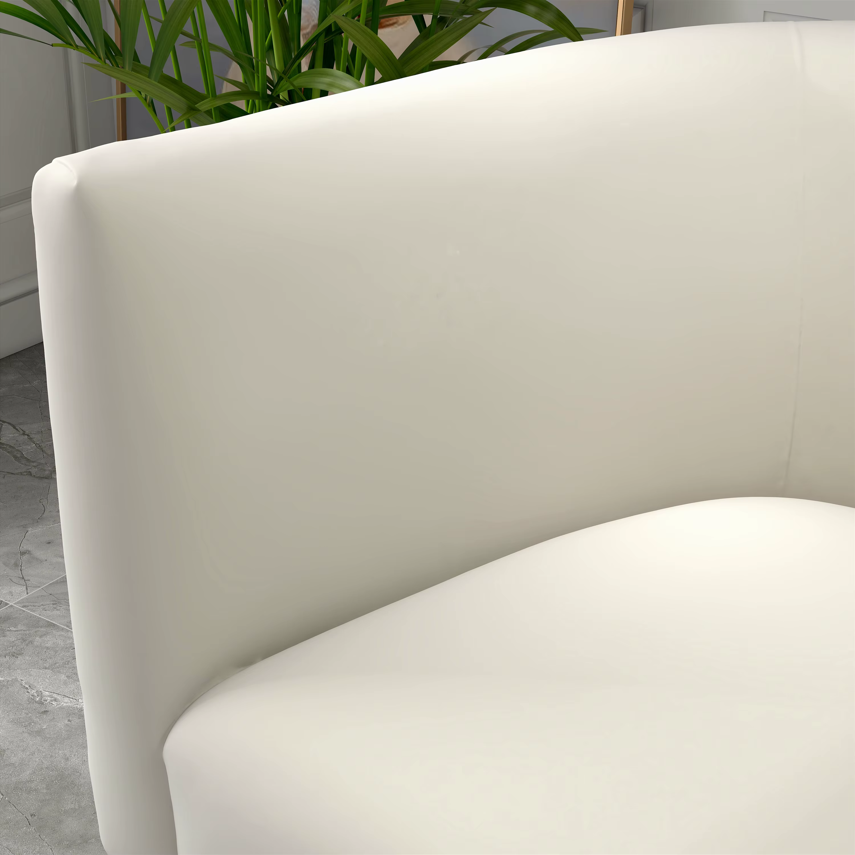 SEYNAR-Chaise d'appoint ronde en velours pour salon, ensemble de 2, sofa ou baril beige clouté, styl