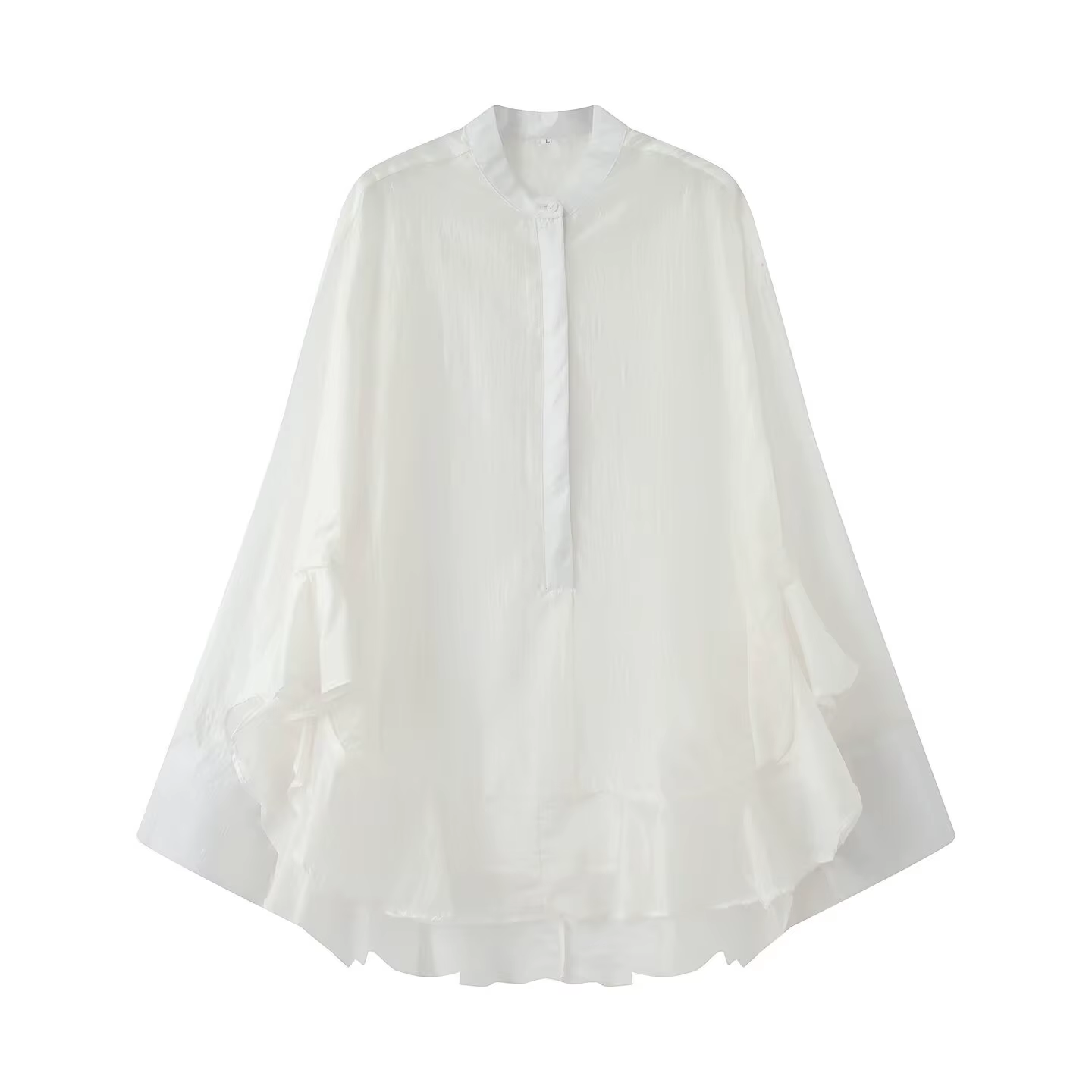 Chemise à volants rose douce et à la mode pour femmes, vêtements d'automne de style européen et amér