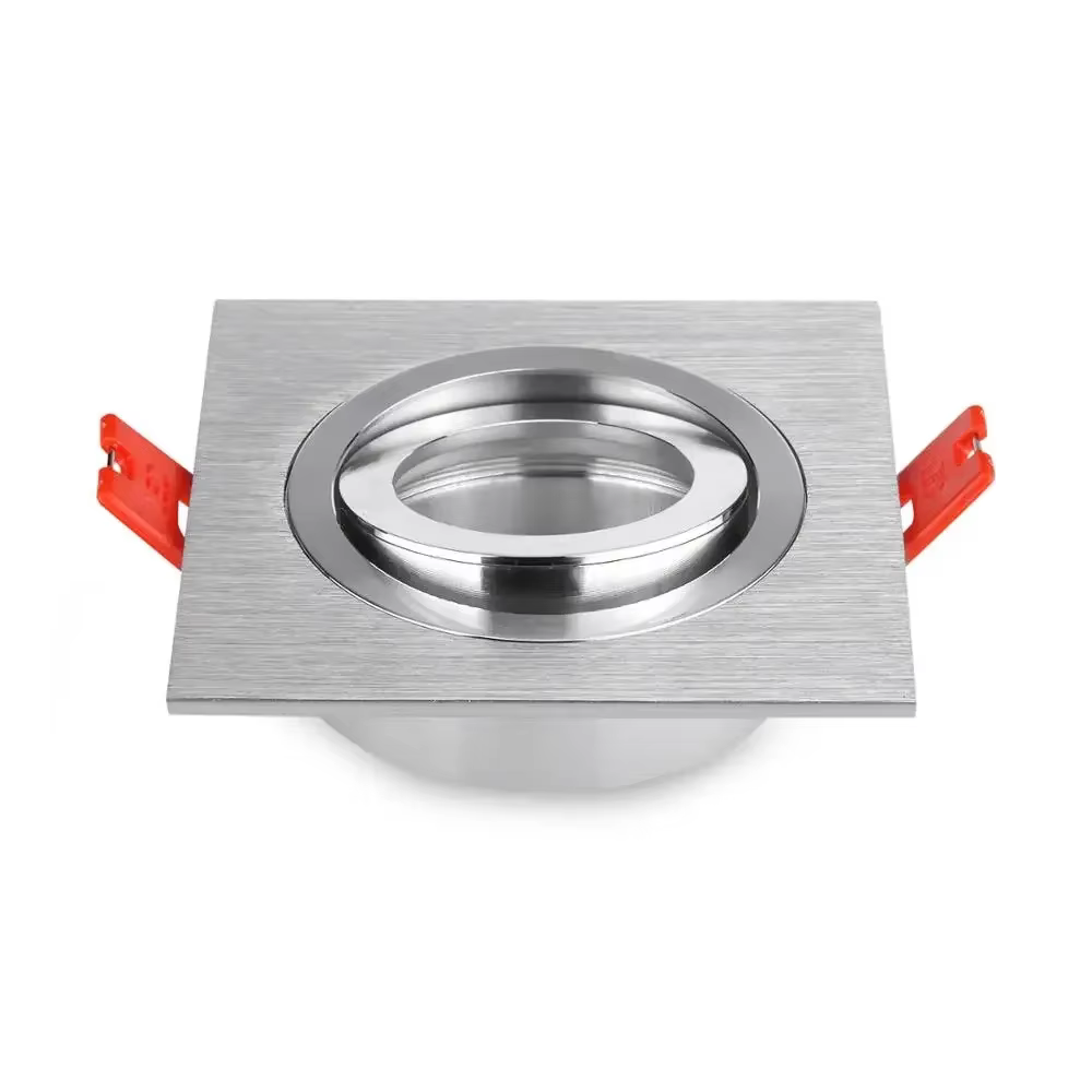 Plafonnier LED carré réglable en aluminium, cadre de support de Downlight avec ampoules GU10