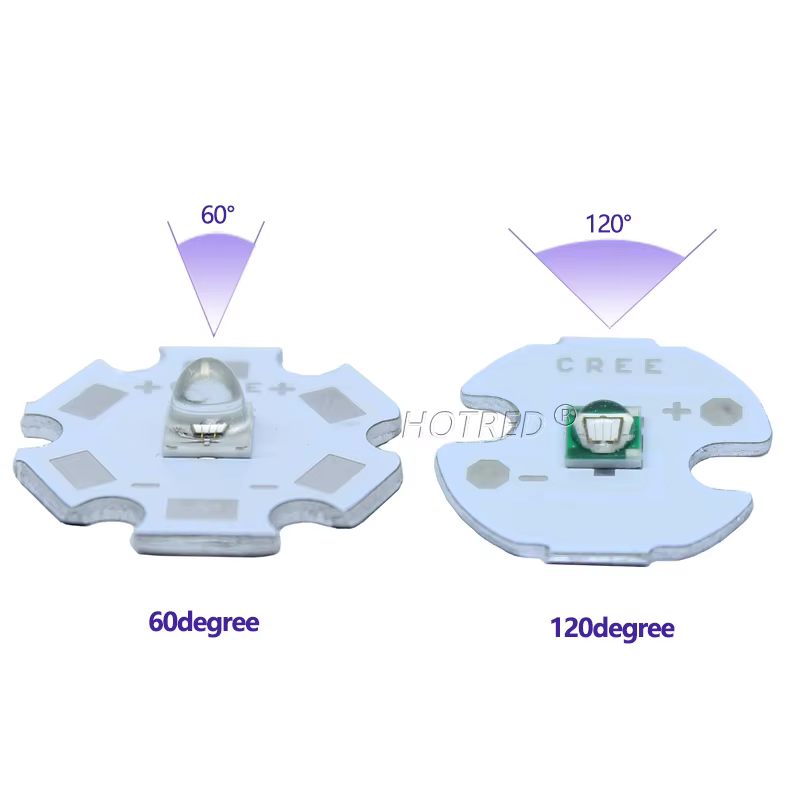 Perles lumineuses à puce haute puissance, ultra verre, diode violette, UV LED, 1W, 3W XPE 3535, 365n