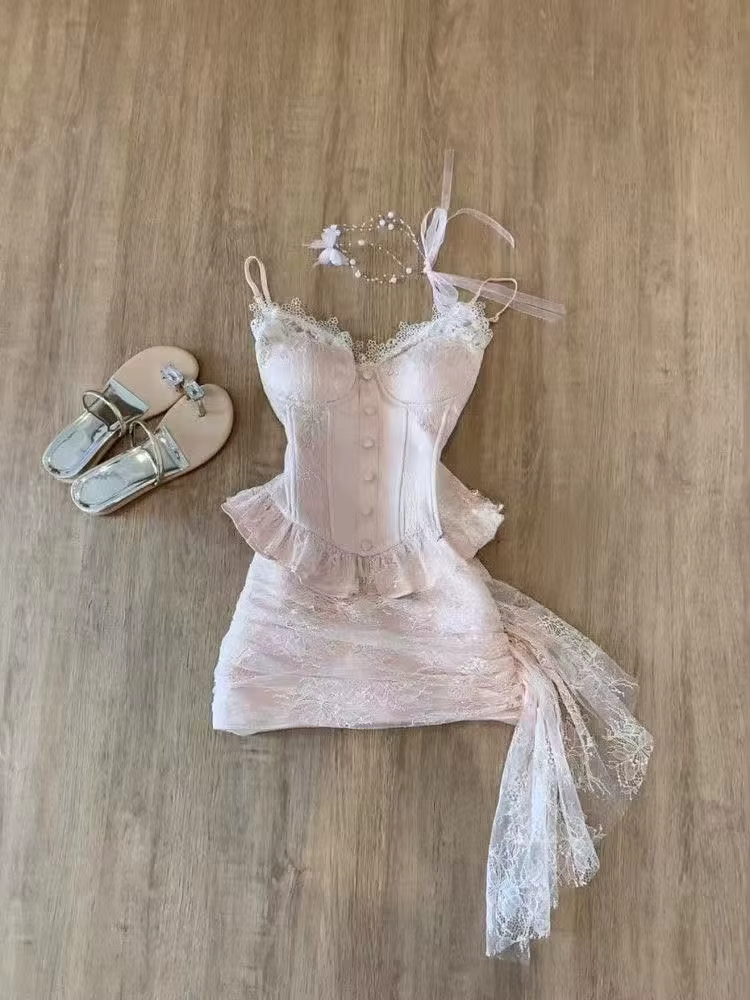 Nouvel ensemble chic coréen deux pièces style Pure Desire pour soirée d'été : haut camisole sexy + j