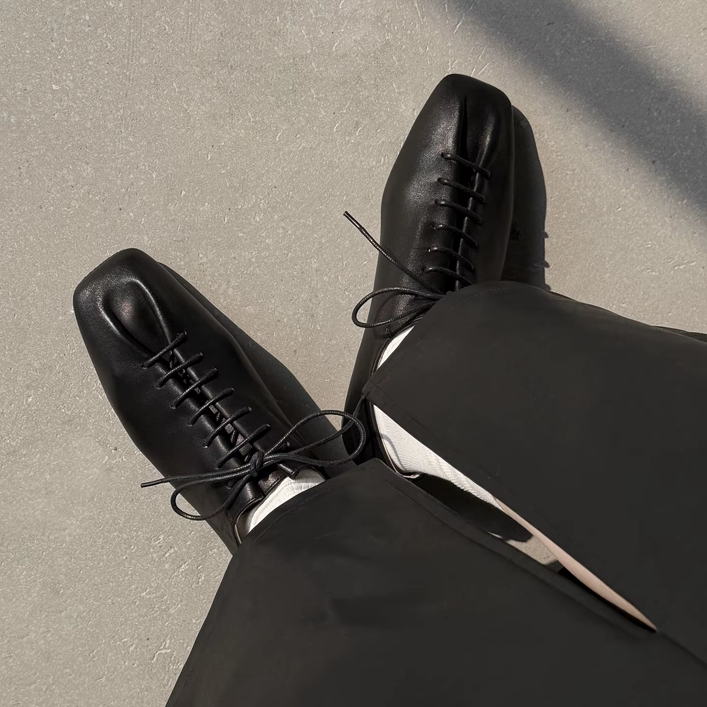 QUTAA 2026 Chaussures plates tendance pour femmes en cuir de vachette, mocassins décontractés à lace