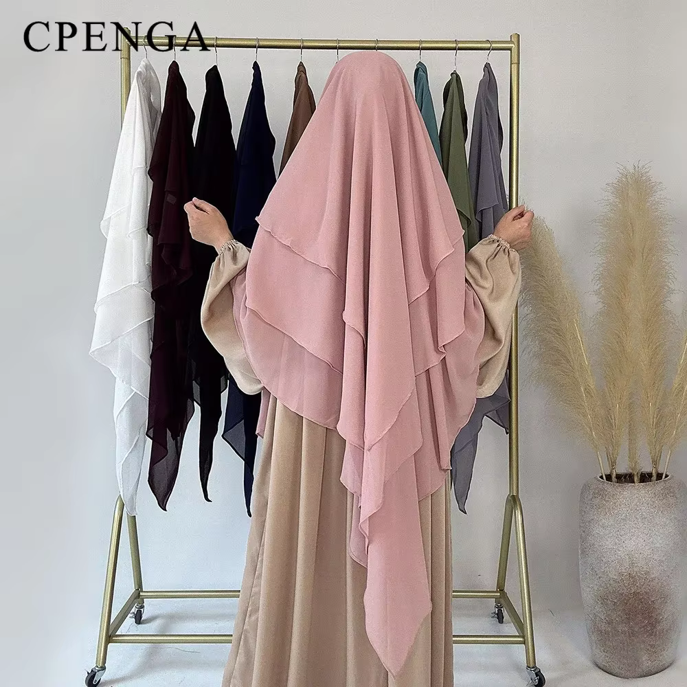 Turban uni en mousseline de soie pour femmes musulmanes, Hijab simple, tiens imar modeste, Turban un