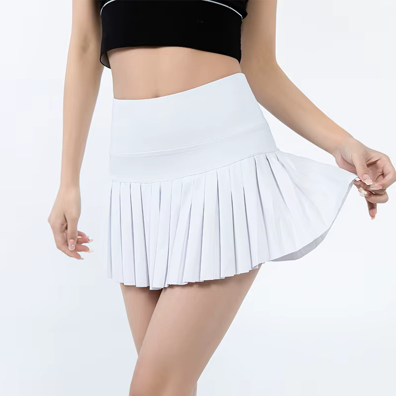 Short de sport d'été à la mode, jupe plissée pour femmes, jupe courte anti-éblouissement, course à p
