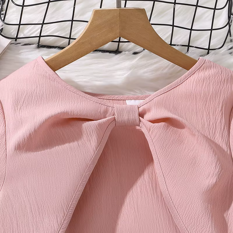 Ensemble de robe à bretelles froncée pour enfants, manteau à manches longues pour filles, robe de pr